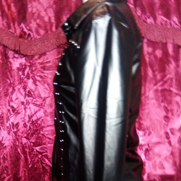Liquid Leather Look Shirt. bnwt - Picture 2 of 13